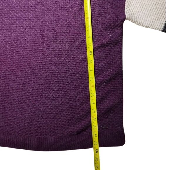 Calvin Klein Women's Colorblock Knit Sweater - Size S - Purple, Gray, White - Picture 6 of 6